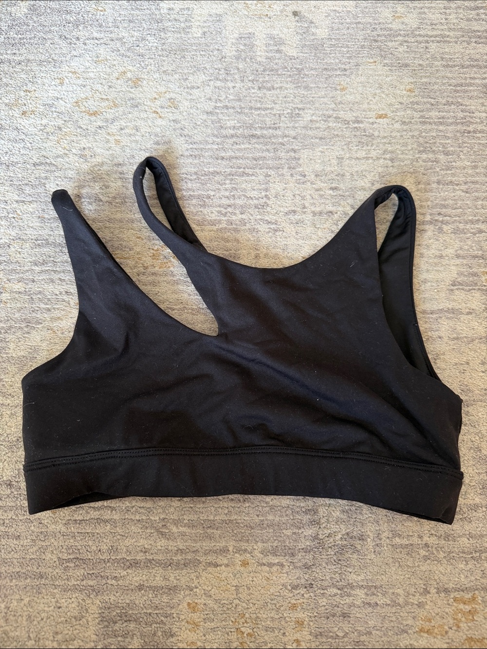 ALO Asymmetrical Black Cut Out Sports Bralette